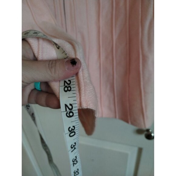 H by Halston Blush Pink Bell Sleeve Zip up sweater - Picture 6 of 8